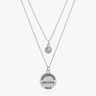 Sparkle Allure Womens Red Crystal 2-pc. Necklace Set