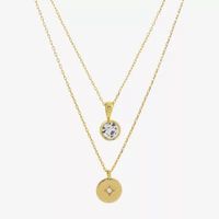 Sparkle Allure Womens Red Cubic Zirconia Necklace Set