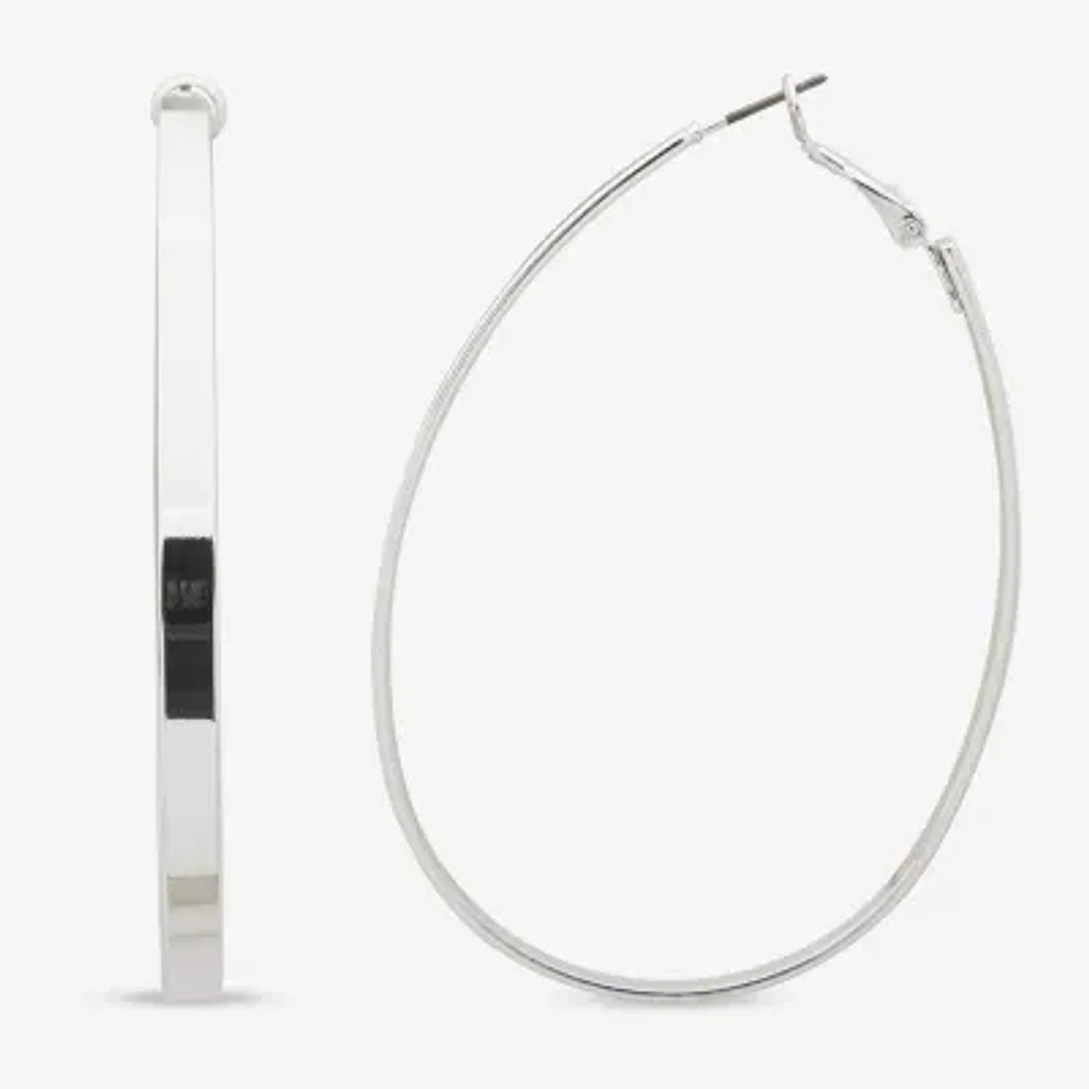 Worthington Womens 63.5mm Hoop Earrings