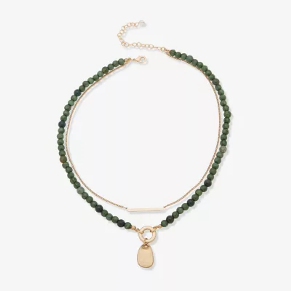 a.n.a Multi Row Womens 16 Inch Strand Necklace