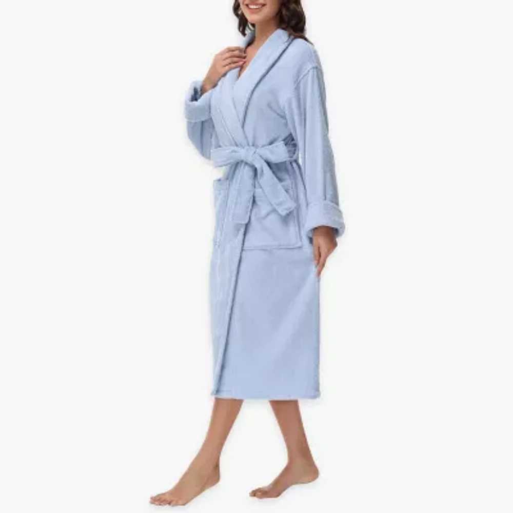 INK+IVY Womens Long Sleeve Knee Length Robe