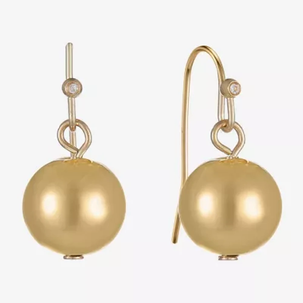 Liz Claiborne Womens Round Drop Earrings
