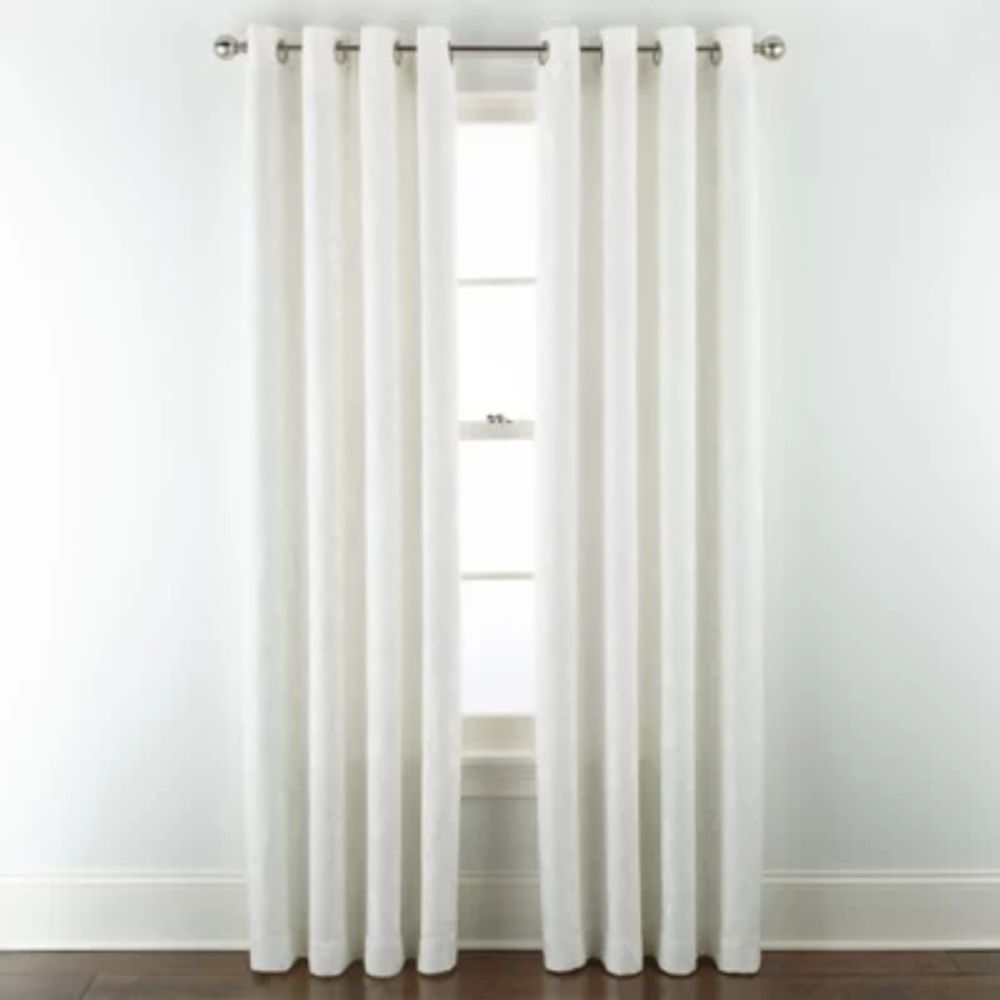Linden Street Gwen Leaf Grommet Top Light-Filtering Single Curtain Panel