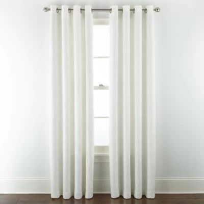 Linden Street Gwen Leaf Grommet Top Light-Filtering Single Curtain Panel
