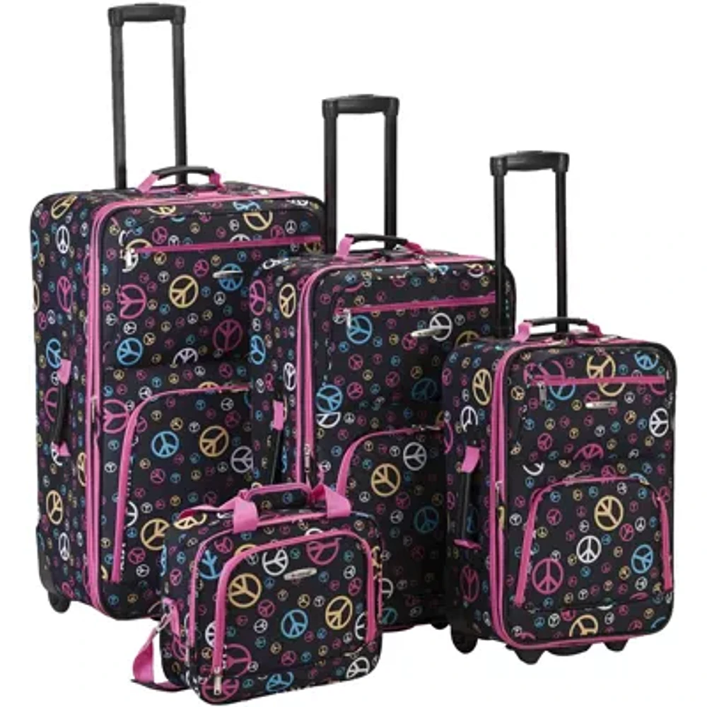 Rockland Fashion Print 4-pc. Softside Luggage Set-