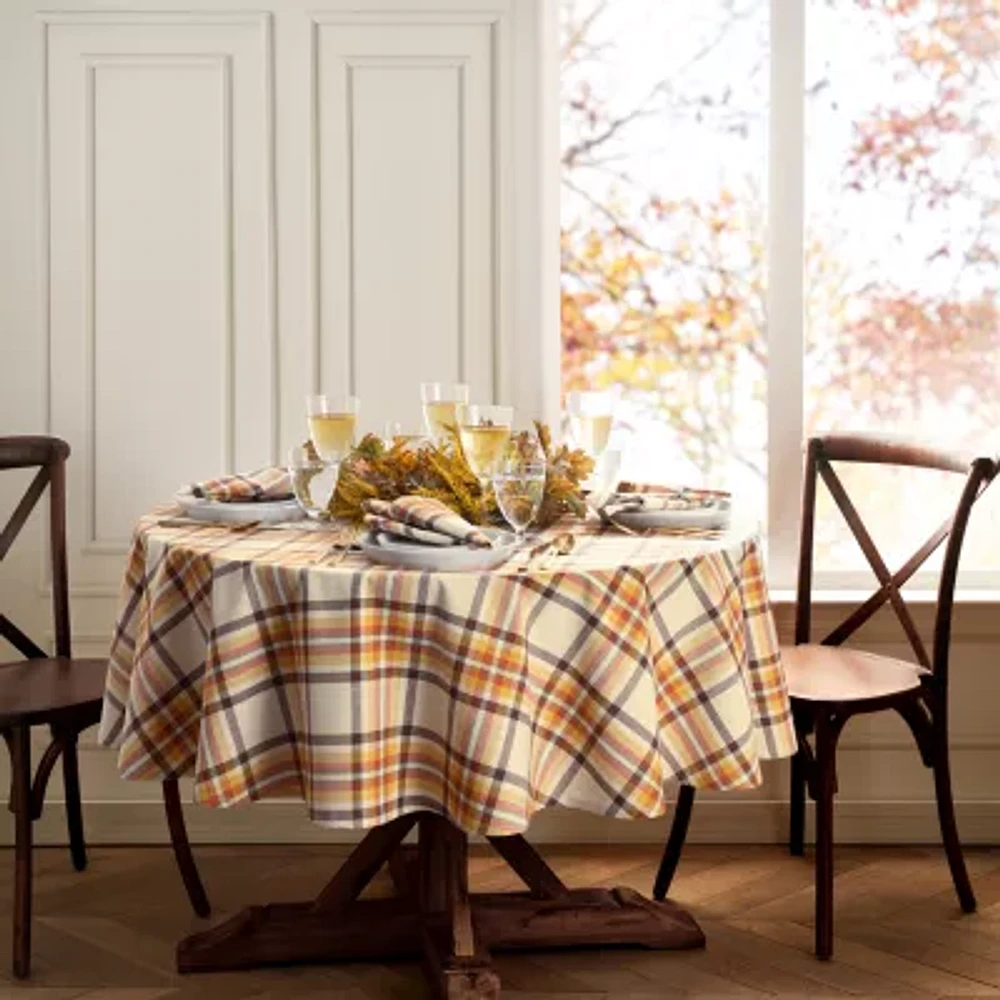 Elrene Home Fashions Harvest Russet Plaid Tablecloth