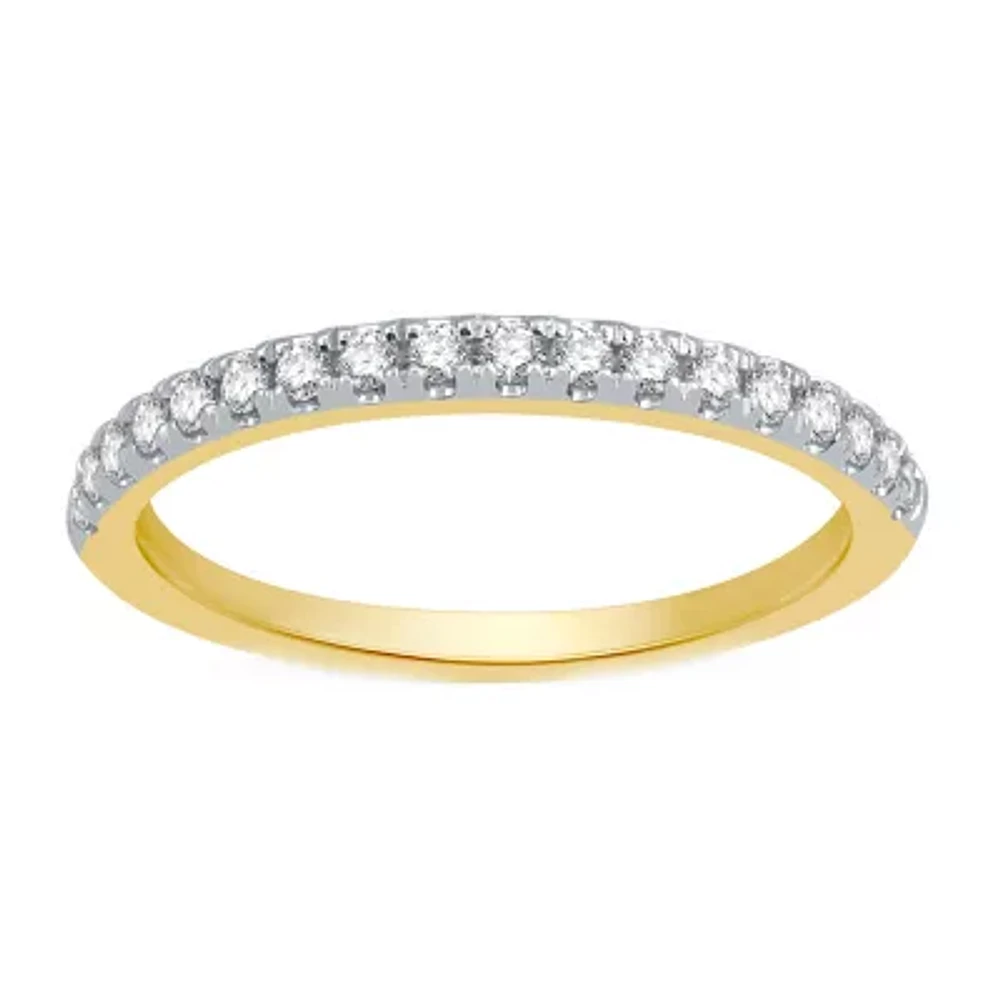 (H-I / I1) Womens 1/4 CT. T.W. Lab Grown White Diamond 10K Gold Wedding Band