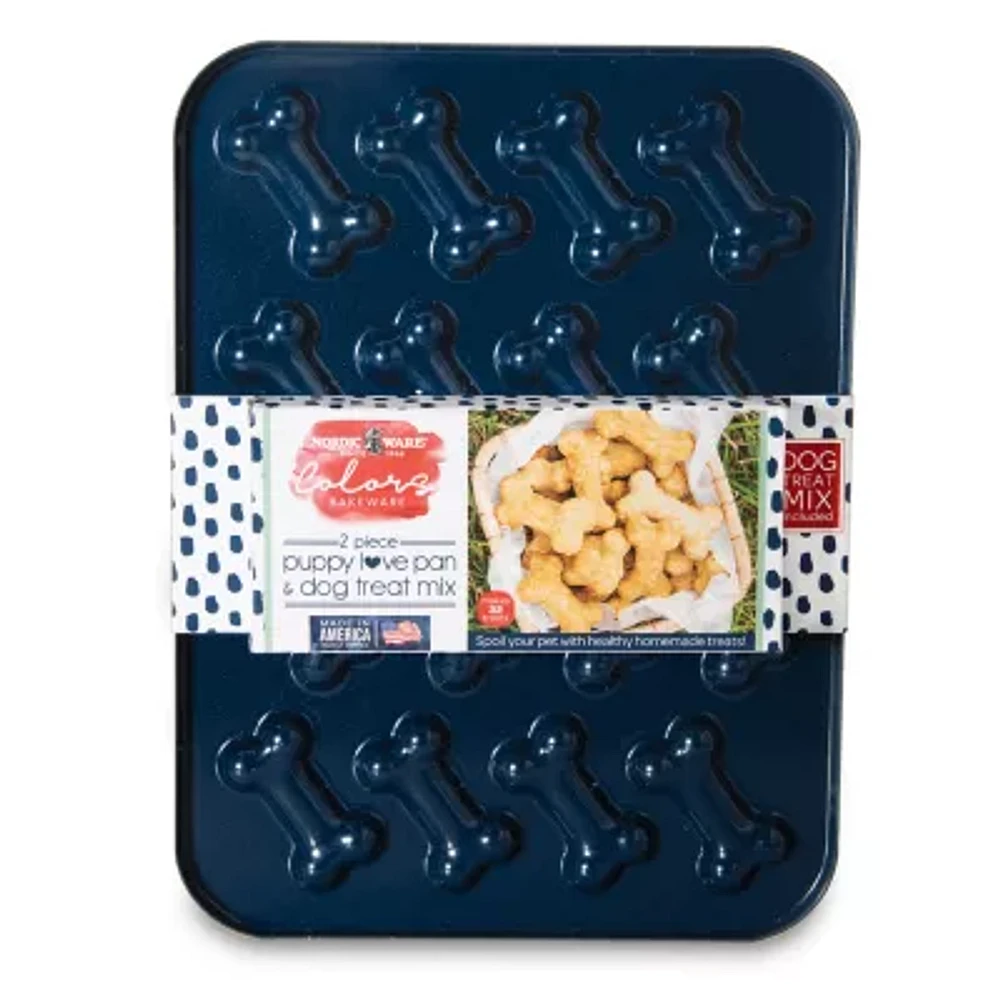 Nordicware Puppy Love Treat Pan and Dog Treat Mix Bakeware Set
