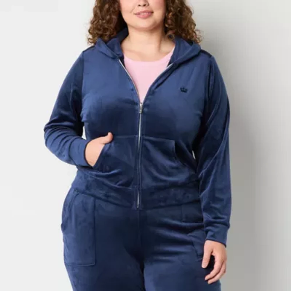 Juicy By Couture Womens Midweight Juniors Plus Track Jacket
