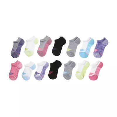 Hanes Ultimate 14 Pair No Show Socks Girls