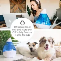 Crane Droplet 0.5 Gallon Ultrasonic Cool Mist Humidifier
