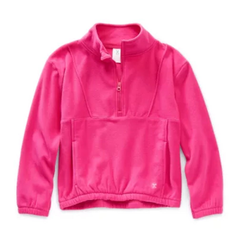 Xersion Microfleece Little & Big Kid Girls Mock Neck Fleece Long Sleeve Sweatshirt
