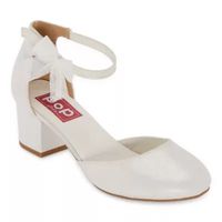 Pop Brighten Little & Big Kid Girls Closed Toe Block Heel Pumps