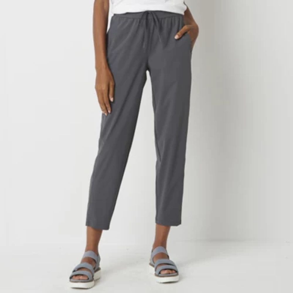 Stylus Womens Ankle Mid Rise Regular Fit Pull-On Pant