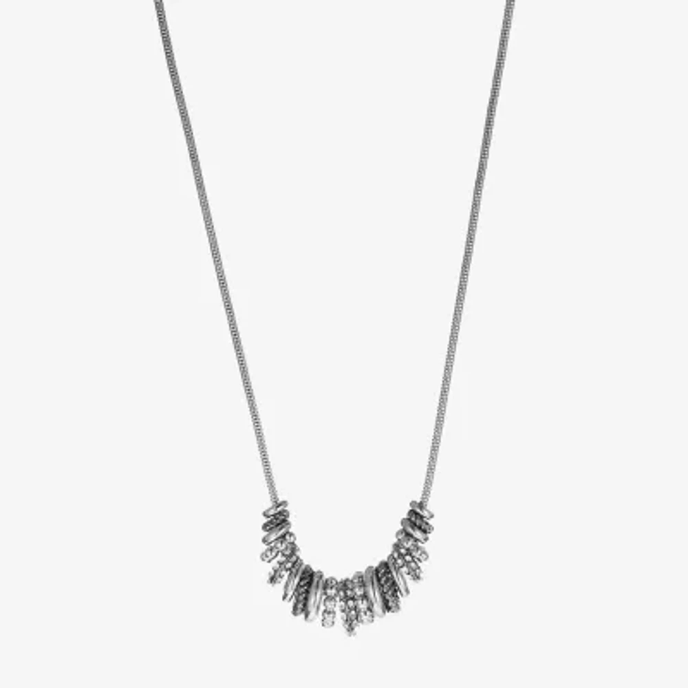 Liz Claiborne Womens Black 17 Inch Collar Necklace