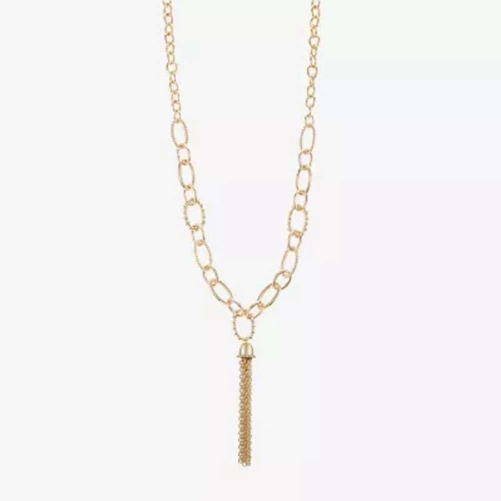 Liz Claiborne Tassel Womens 20 Inch Y Necklace