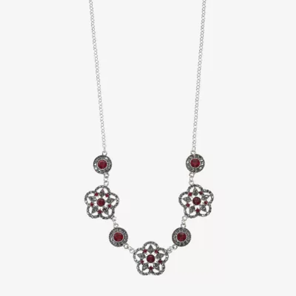Liz Claiborne Silver Tone Womens 17 Inch Collar Necklace