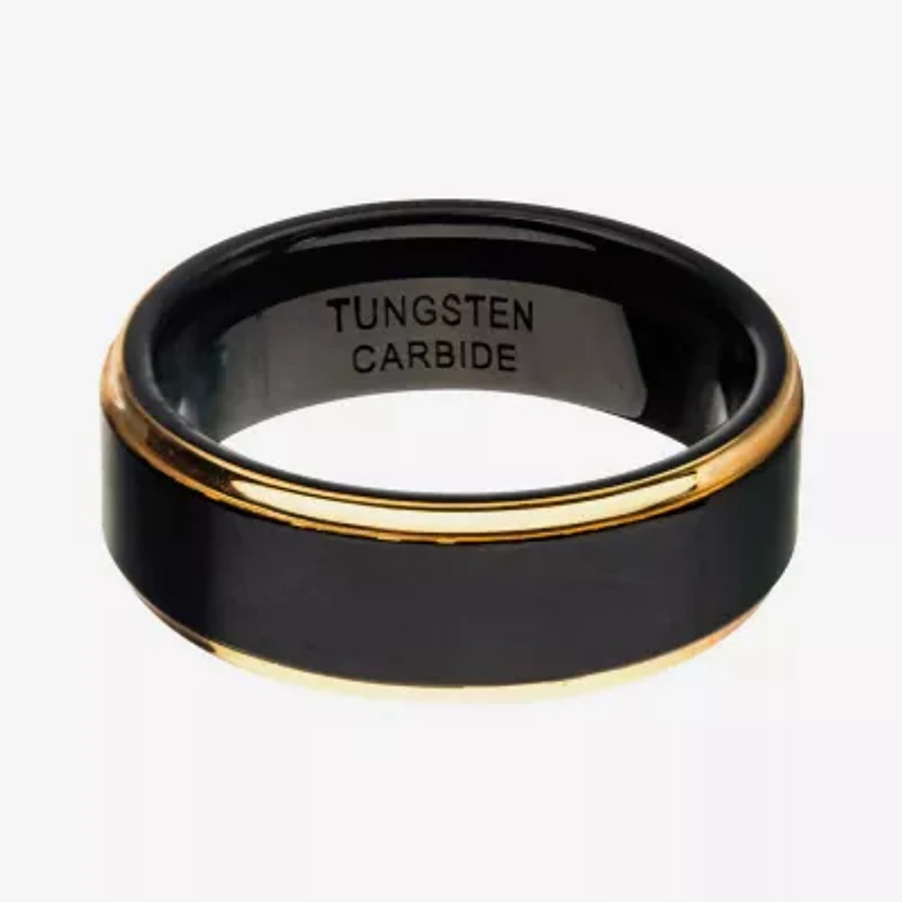 Inox Mens Jewelry 8MM Tungsten Hypoallergenic Wedding Band