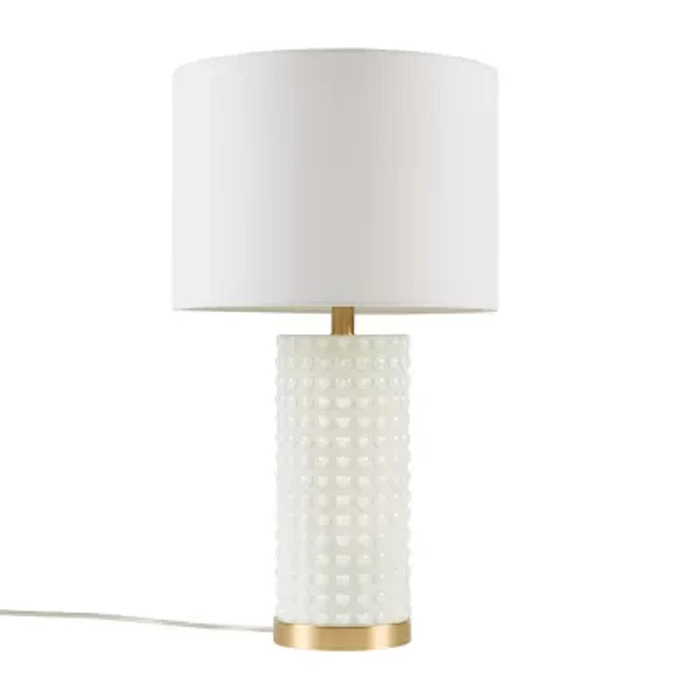 INK+IVY Grace Textured Dot Glass Table Lamp