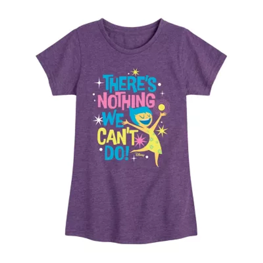 Big Kid Girls Crew Neck Short Sleeve Inside Out T-Shirt