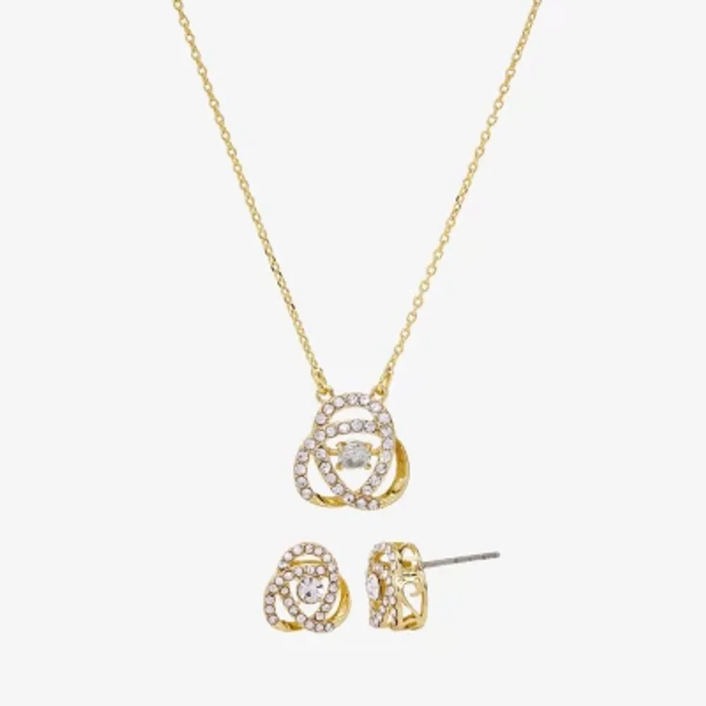 Sparkle Allure Womens Cubic Zirconia 14K Gold Over Brass Knot 2-pc. Jewelry Set