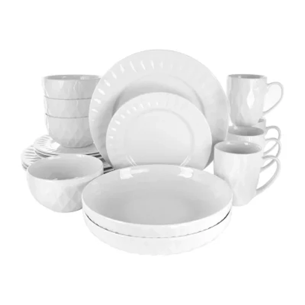 Elama 18-pc. Porcelain Dinnerware Set