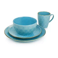 Elama 16-pc. Stoneware Dinnerware Set