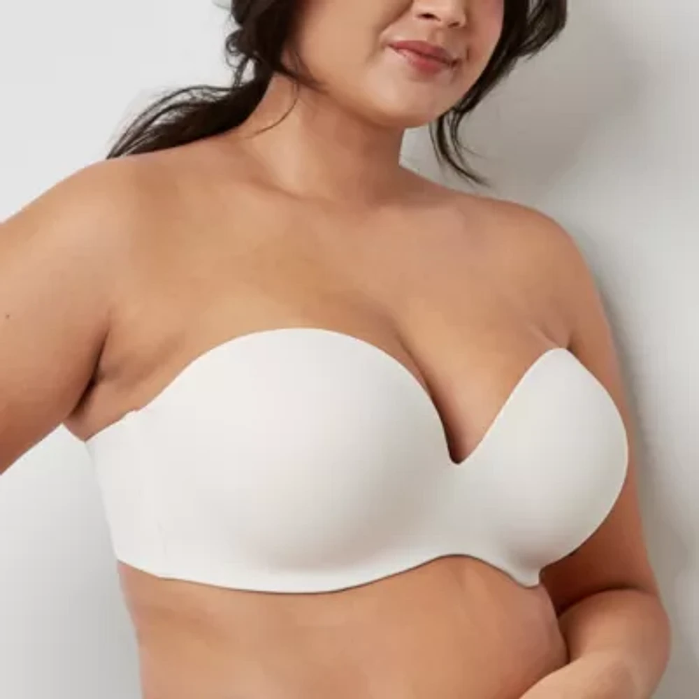 Ambrielle Everyday Lightly Lined Womens Medium Support Underwire Strapless Bra 306305