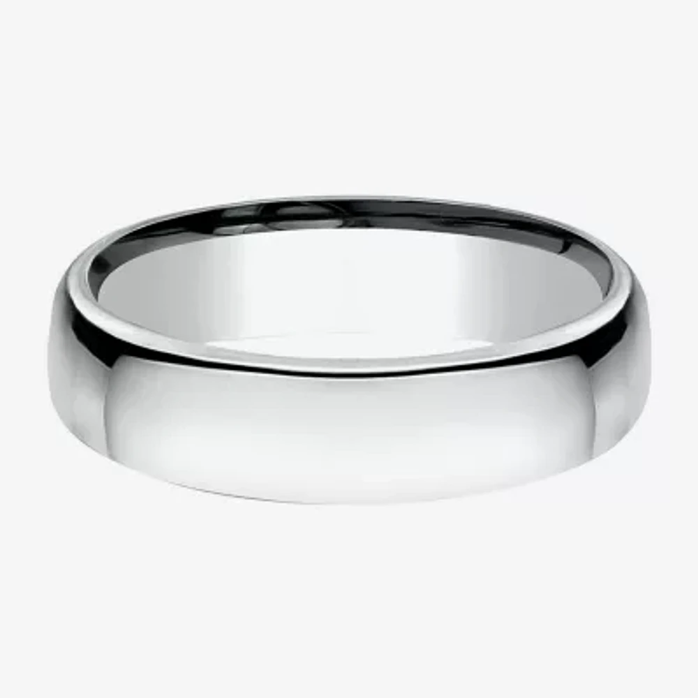Unisex Adult 5.5MM 10K White Gold Wedding Band