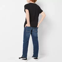 Thereabouts Little & Big Kid Boys Adjustable Waist Stretch Fabric Straight Leg Jean