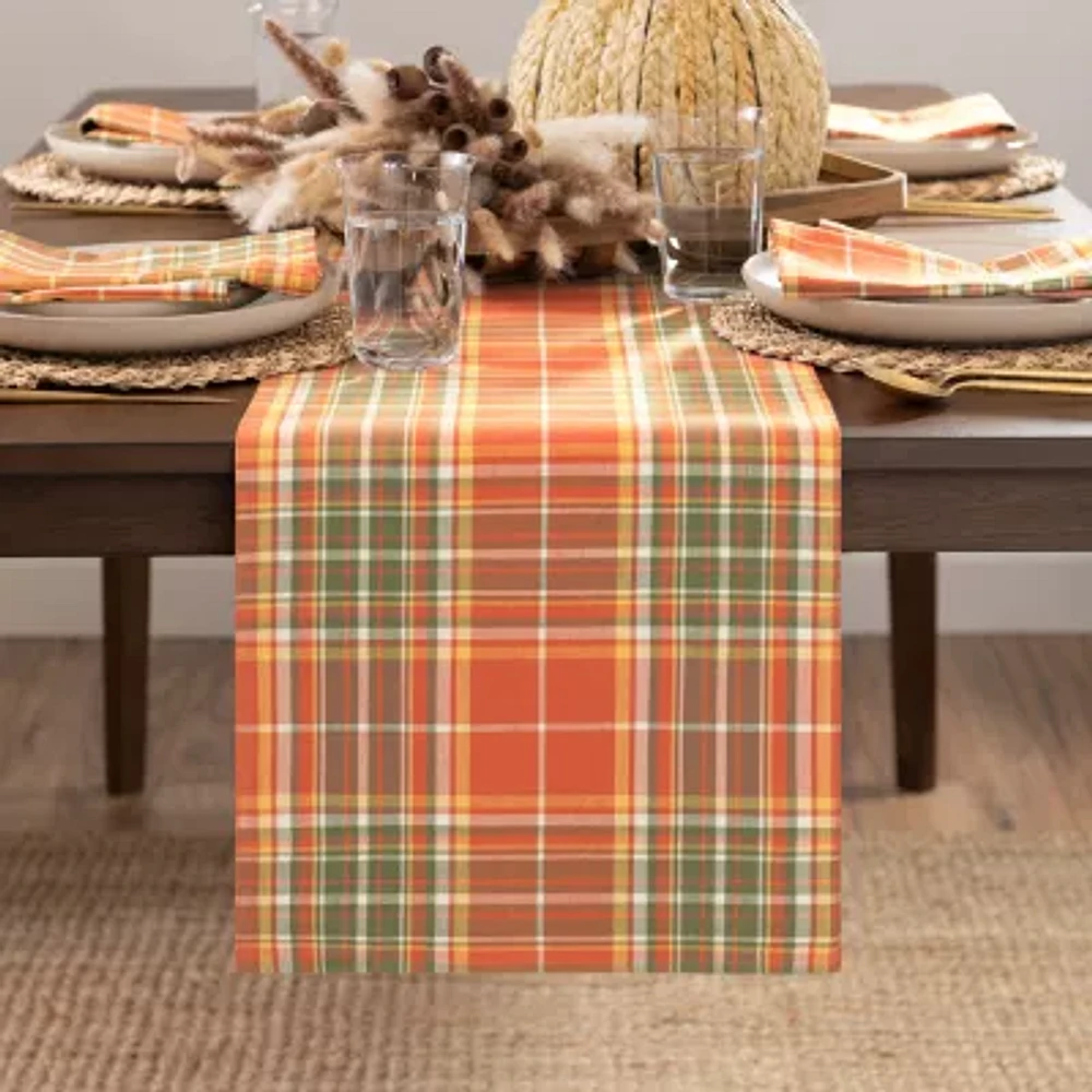 Elrene Home Fashions Hawley Plaid Harvest Cotton Table Runner