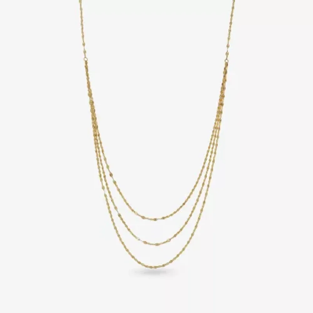 Womens 14K Gold 17 Inch Link Necklace