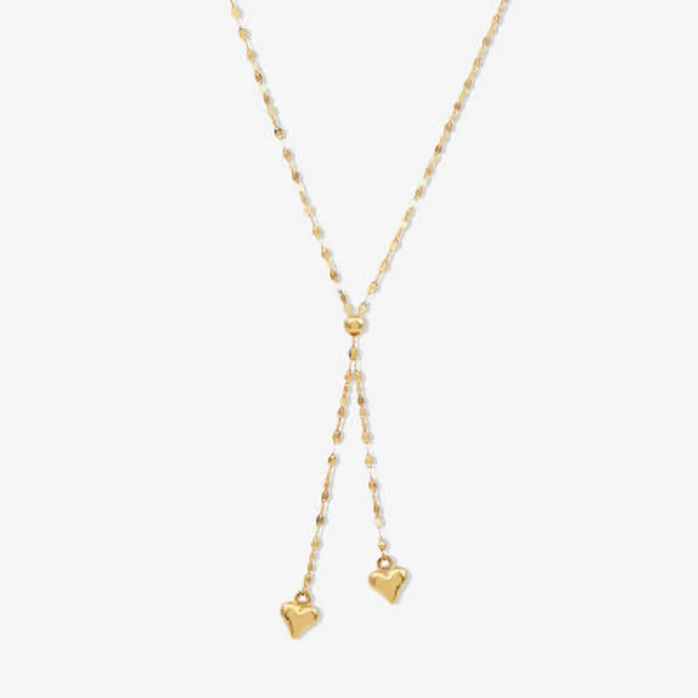 Lariat Style Womens 14K Gold 18 Inch Y Necklace