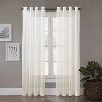 Regal Home Crushed Voile Solid Grommet Top Sheer Single Curtain Panel