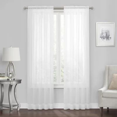 Regal Home Solid Voile Rod Pocket Sheer Single Curtain Panel