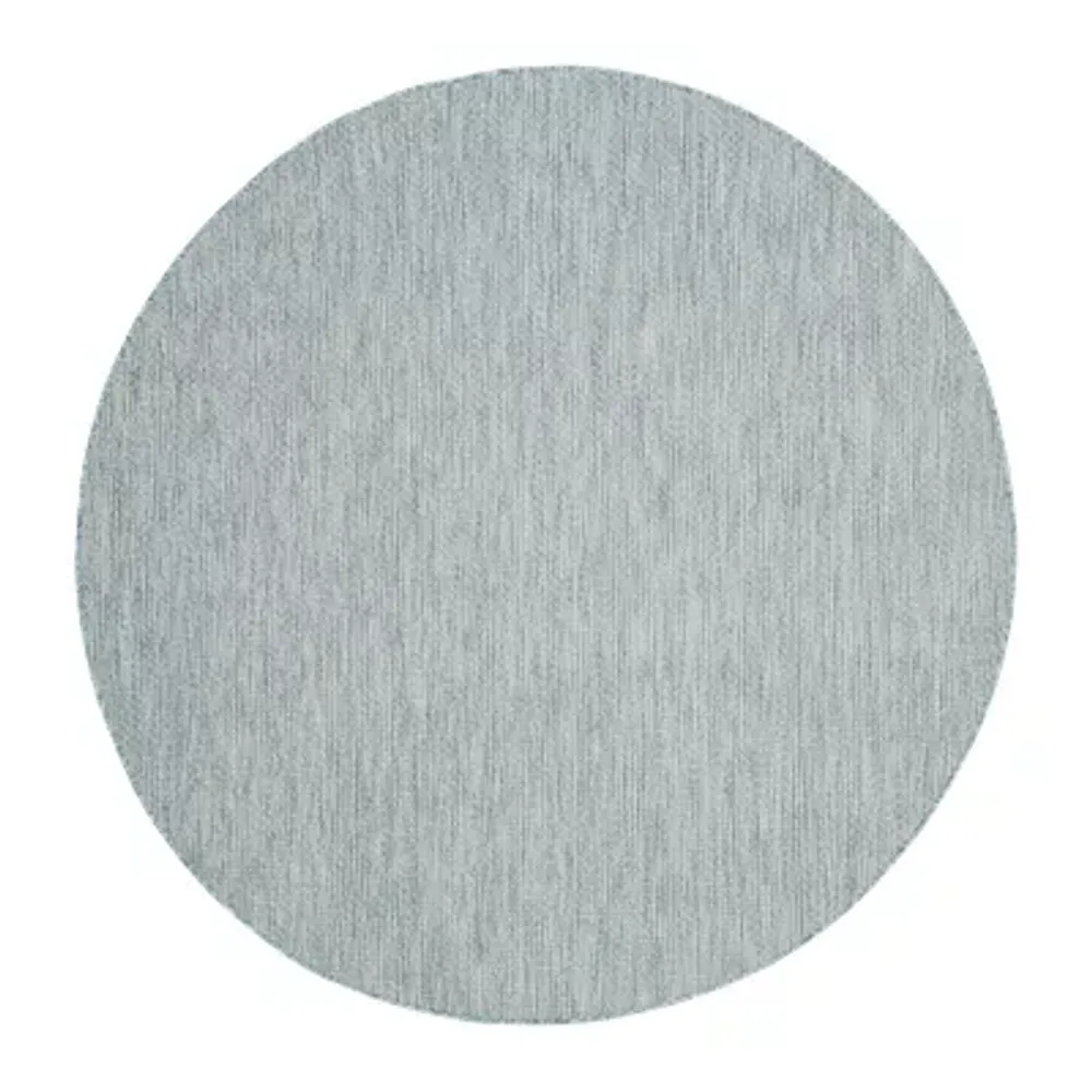 Safavieh Courtyard Collection Flora Geometric Indoor/Outdoor Round Area Rug