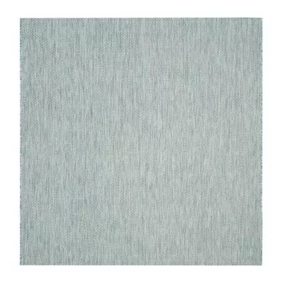Safavieh Courtyard Collection Flora Geometric Indoor/Outdoor Square Area Rug