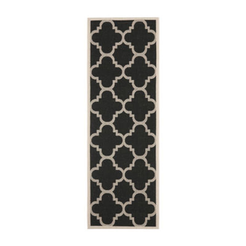 Safavieh Courtyard Collection Gina Geometric Indoor/Outdoor Runner Rug