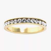 Sparkle Allure Womens Crystal 14K Gold Over Brass Band