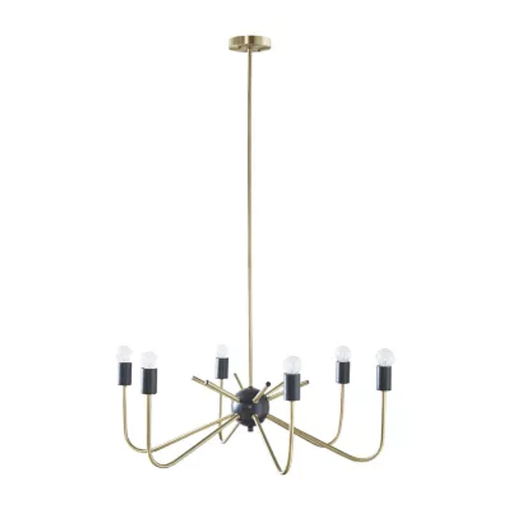 Hampton Hill Alexis 6 Light Two Tone Chandelier