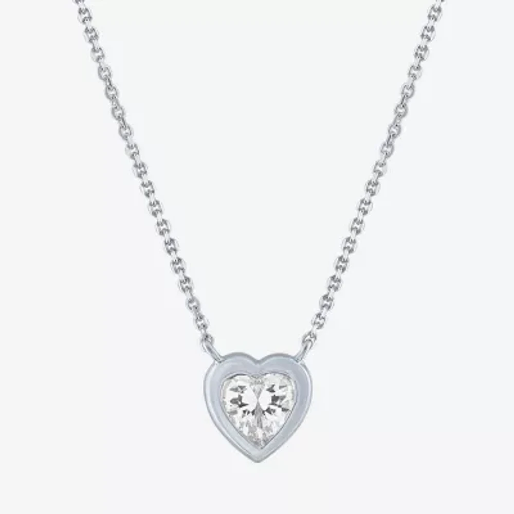 Diamond Addiction (G-H / Si2-I1) Womens 1/2 CT. T.W. Lab Grown White Diamond 10K Gold 18 Inch Pendant Necklace