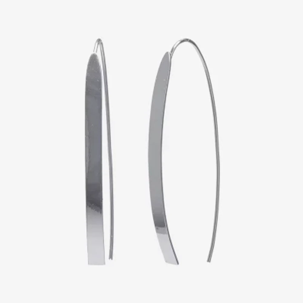 Silver Reflections Womens Pure Silver Over Brass Drop Earrings