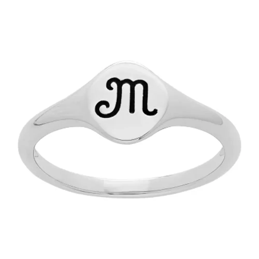 Womens Sterling Silver Signet Rings