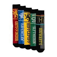 Mens 5 Pair Harry Potter Crew Socks