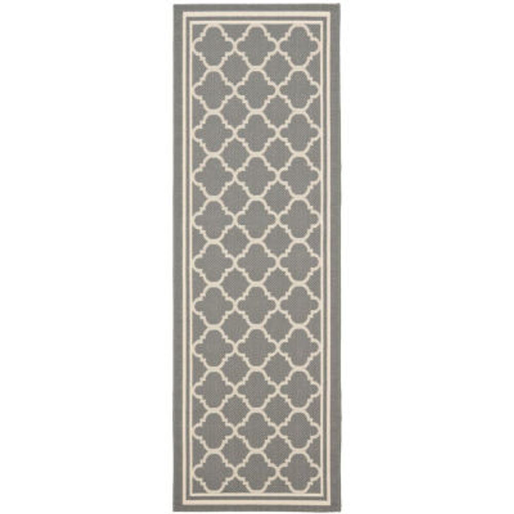 Safavieh Courtyard Collection Crispian Geometric Indoor/Outdoor Runner Rug