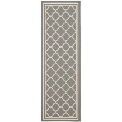 Safavieh Courtyard Collection Crispian Geometric Indoor/Outdoor Runner Rug