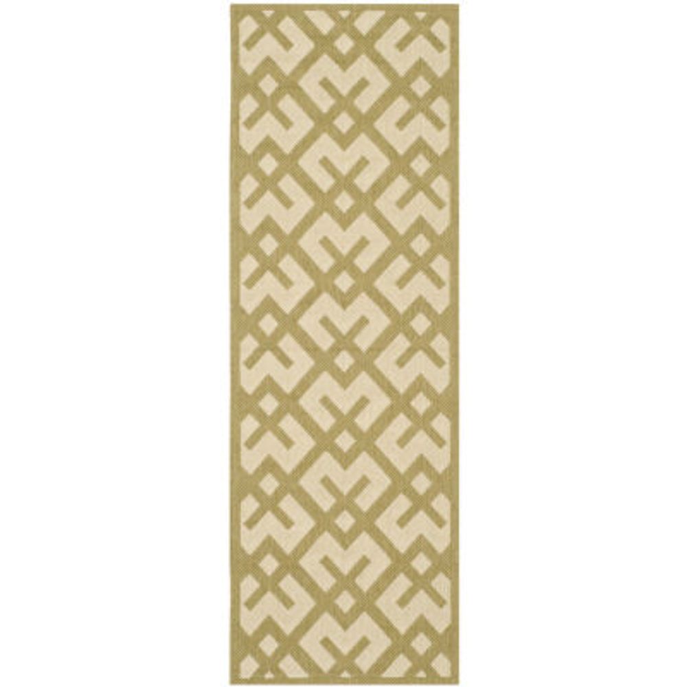 Safavieh Courtyard Collection Darrin Geometric Indoor/Outdoor Runner Rug