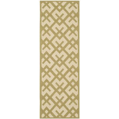Safavieh Courtyard Collection Darrin Geometric Indoor/Outdoor Runner Rug