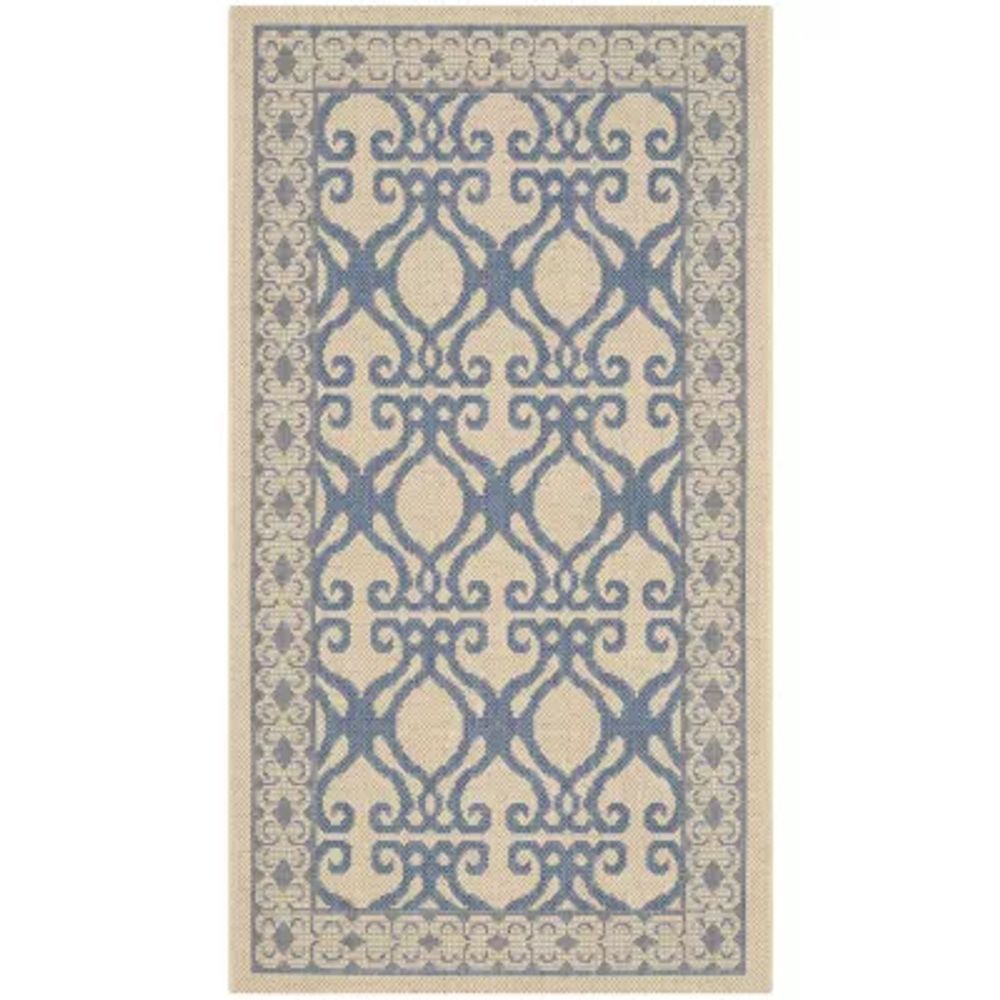 Safavieh Courtyard Collection Desi Geometric Indoor/Outdoor Area Rug