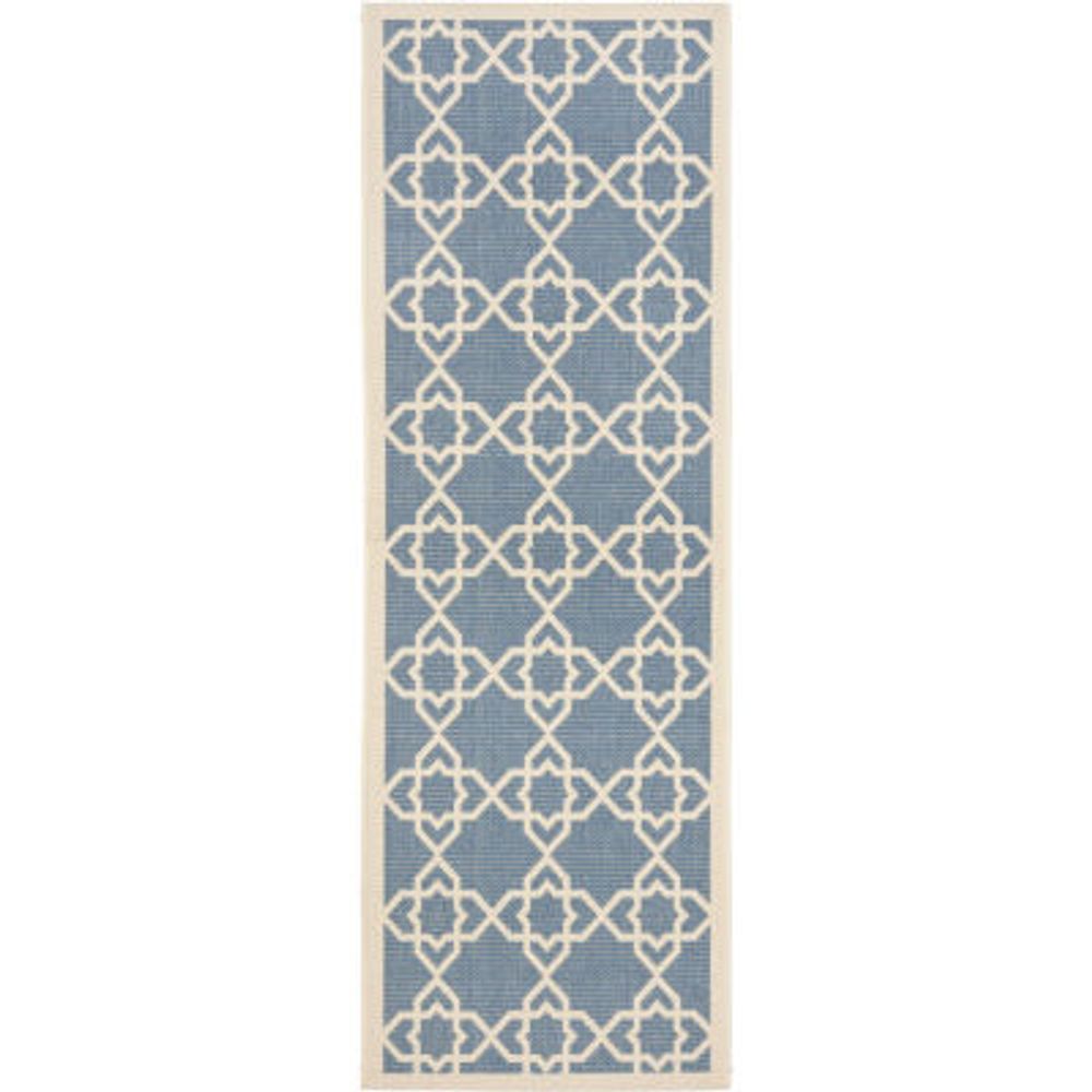 Safavieh Courtyard Collection Nicol Geometric Indoor/Outdoor Runner Rug